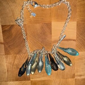 Fossil Silver and Gold Spoon Necklace